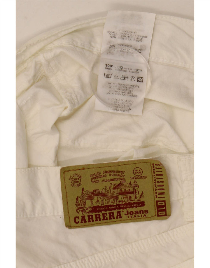 Carrera Mens 700 Regular Fit Calça Casual Tamanho 33 Algodão Branco
