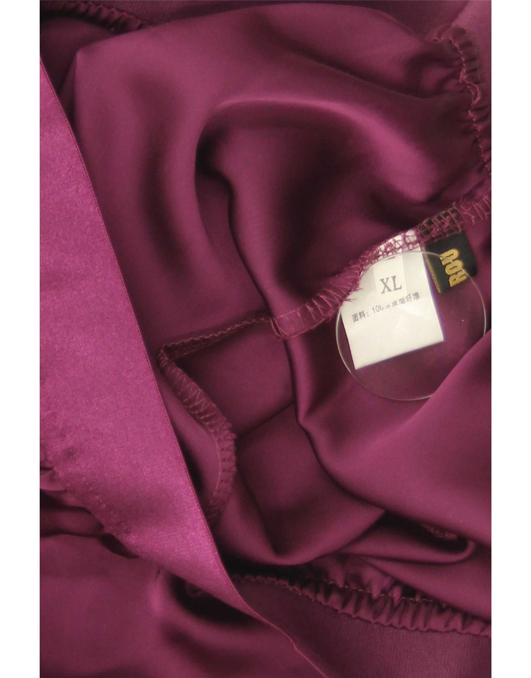 A saia da parte do botão das mulheres do vintage ajustou o poliéster roxo do XL W28