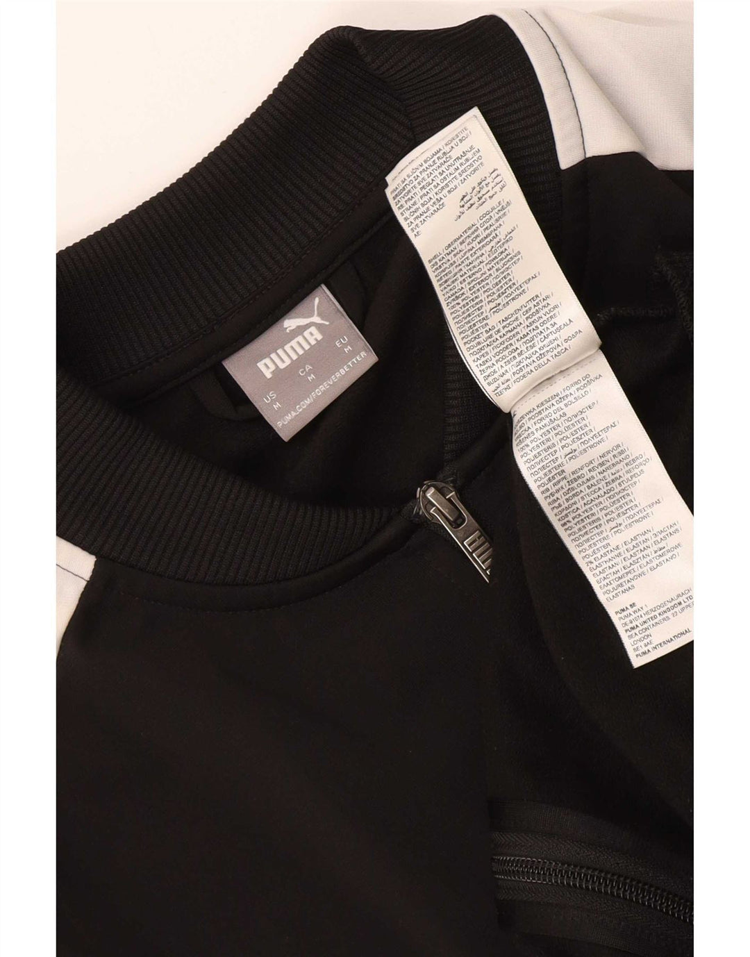 Puma Mens Tracksuit Top Jacket Médio Preto Colourblock Poliéster