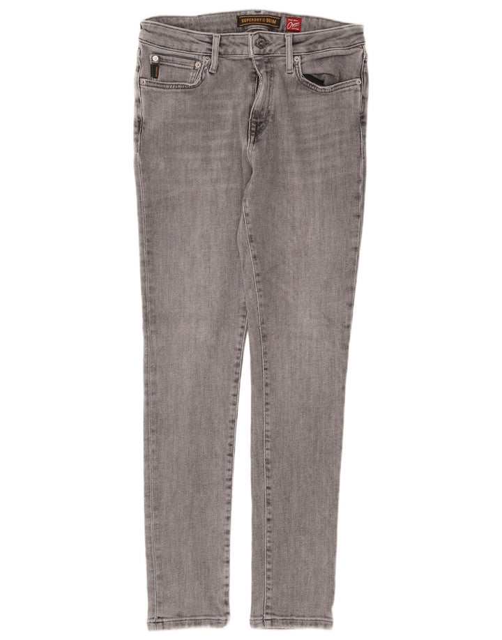 Jeans skinny masculino Superdry W32 L32 algodão cinza