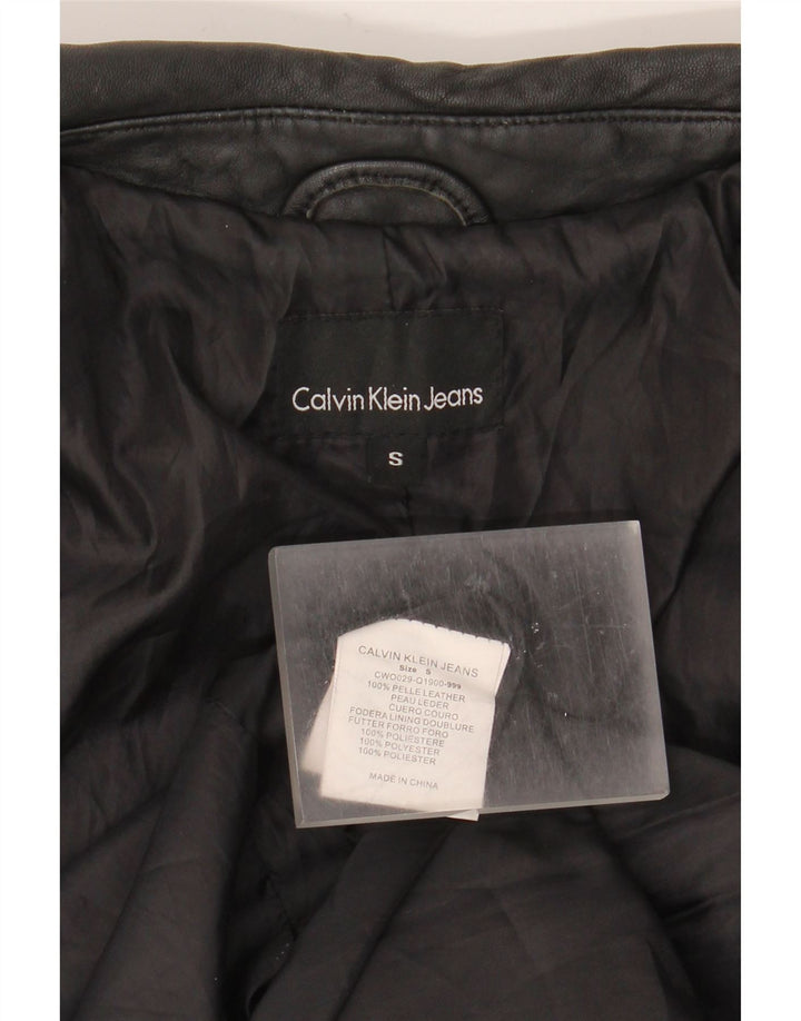 Jaqueta blazer feminina Calvin Klein Jeans com 1 botão Reino Unido 10 pequena preta