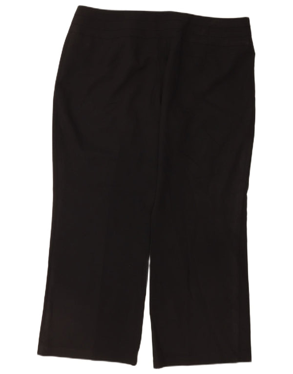 Calça feminina casual Marks & Spencer com ajuste solto Reino Unido 18 XL W38 L28 preta
