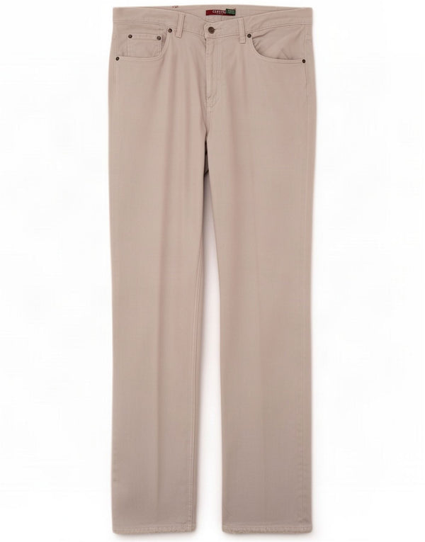 Carrera Mens 700 Regular Fit Calça Casual W38 L34 Algodão Cinza