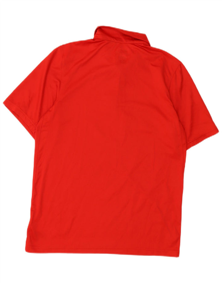 Camisa polo masculina Nike Dri Fit pequena vermelha poliéster