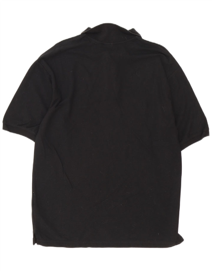Camisa polo masculina Fila médio algodão preto
