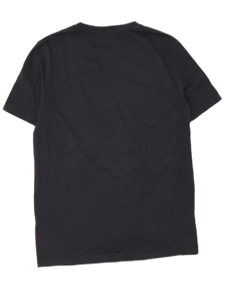 Camiseta masculina Zara Top grande azul marinho