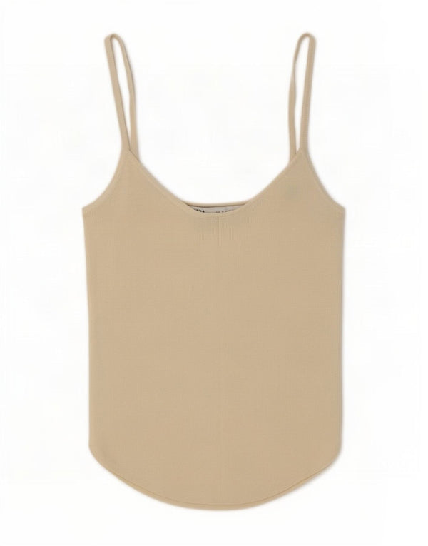Zara Womens Cami Top UK 8 Pequeno Off White