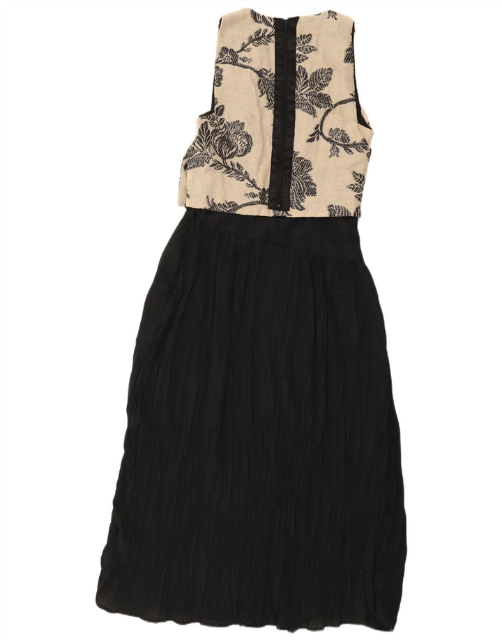 Vestido maxi feminino vintage sem mangas IT 42 bloco de cor branco médio