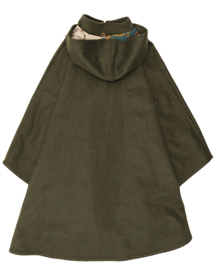 Casaco poncho feminino Gina Lebole com capuz tamanho único cáqui