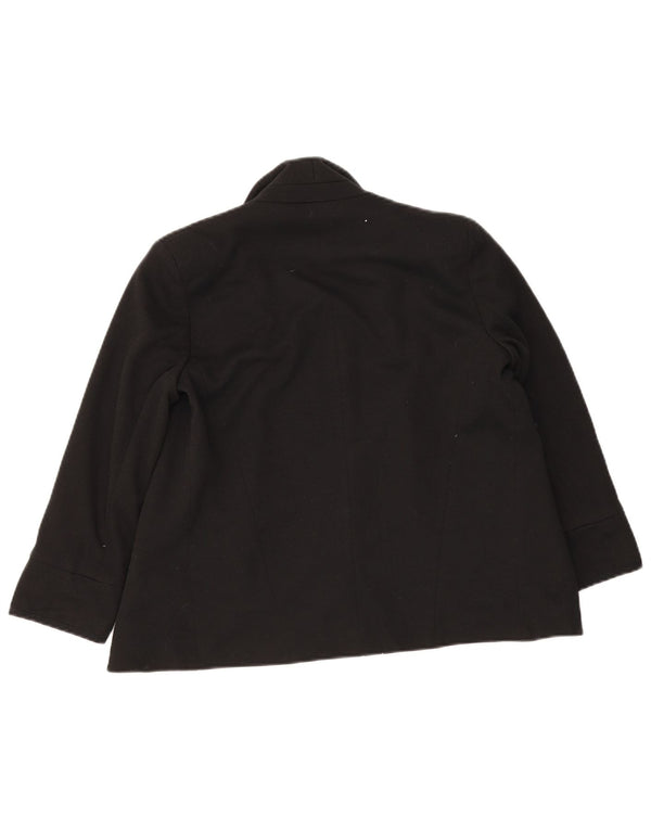 Jaqueta Blazer aberta feminina Topshop Reino Unido 10 poliéster preto pequeno