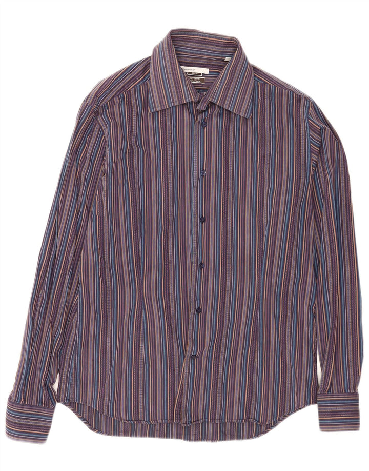 Camisa masculina slim Alexander Mcqueen tamanho 41 16 grande listrada multicolorida
