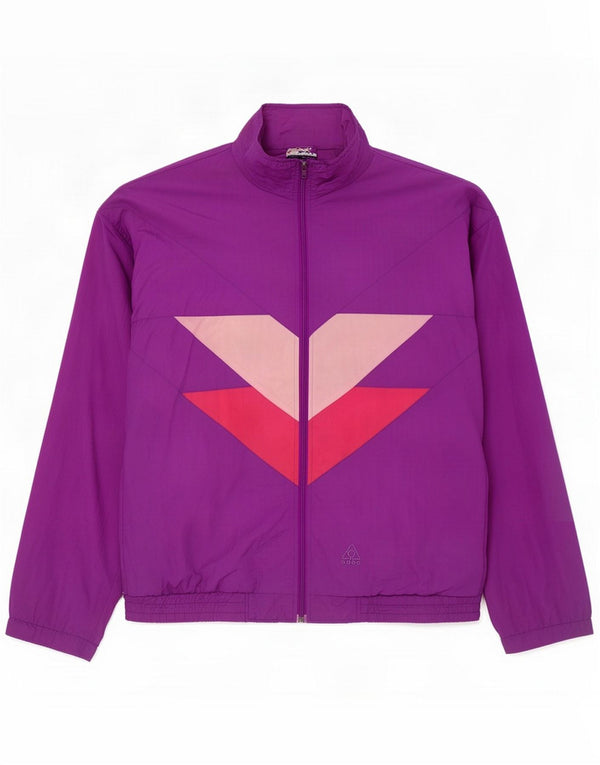 Jaqueta superior de agasalho masculino ativo 2XL poliéster colorblock roxo
