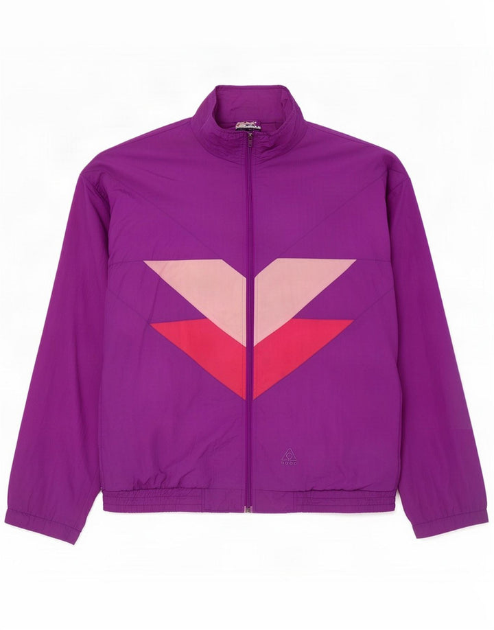 Jaqueta superior de agasalho masculino ativo 2XL poliéster colorblock roxo