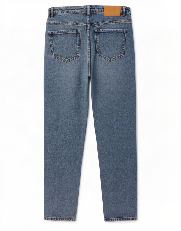 Zara Jeans Cônicos Femininos EU 36 XS W26 L26 Azul Algodão