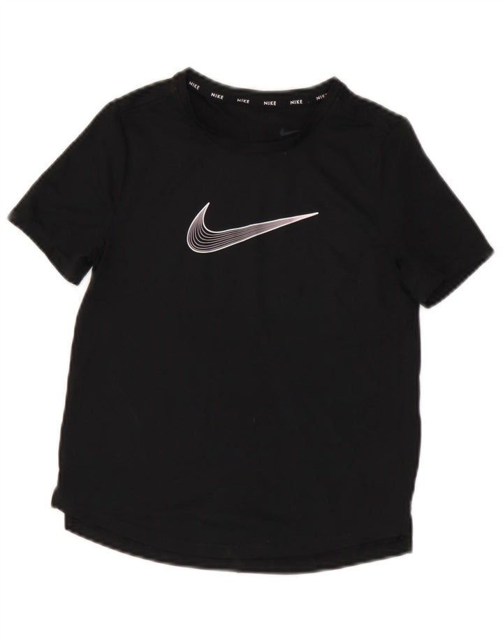 Camiseta Nike Boys Dri Fit Graphic Top 8-9 Anos Pequeno Poliéster Preto