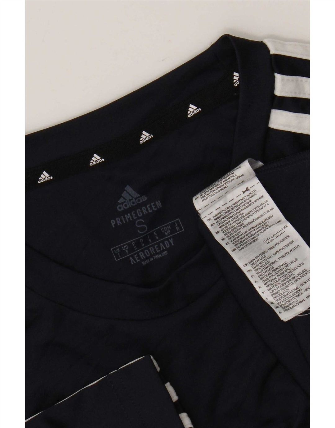 Adidas Mens Aeroready Camiseta Top Pequeno Azul Marinho Poliéster