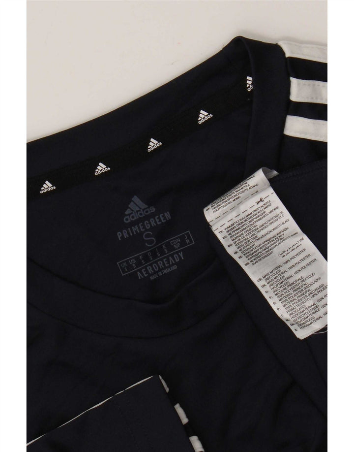 Adidas Mens Aeroready Camiseta Top Pequeno Azul Marinho Poliéster