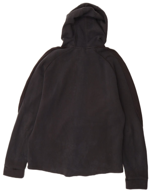 Suéter masculino Puma com capuz e zíper grande algodão preto
