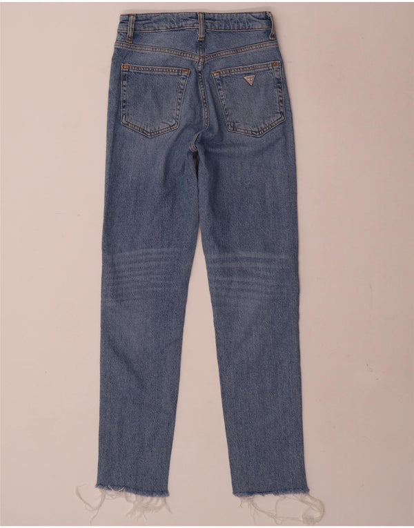 Guess Jeans Slim Feminino W24 L28 Azul Algodão