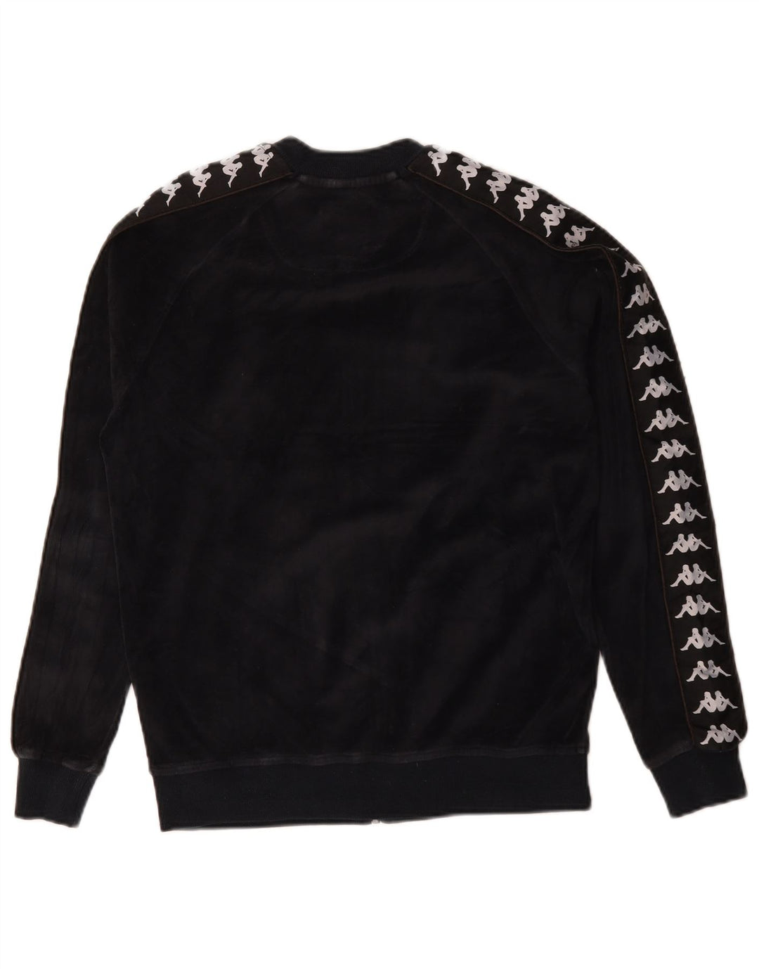 Kappa Womens Oversized Graphic Tracksuit Top Jacket Reino Unido 14 Médio Preto