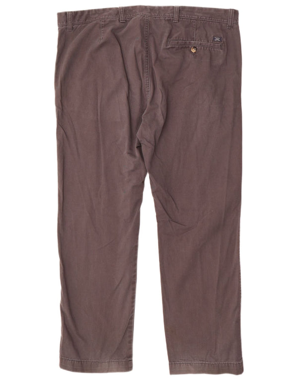 Calça chino reta masculina Marks & Spencer W40 L29 algodão cinza
