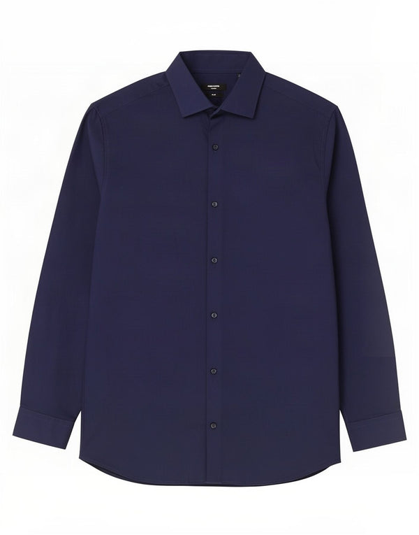 Camisa masculina slim Jack & Jones grande algodão azul marinho