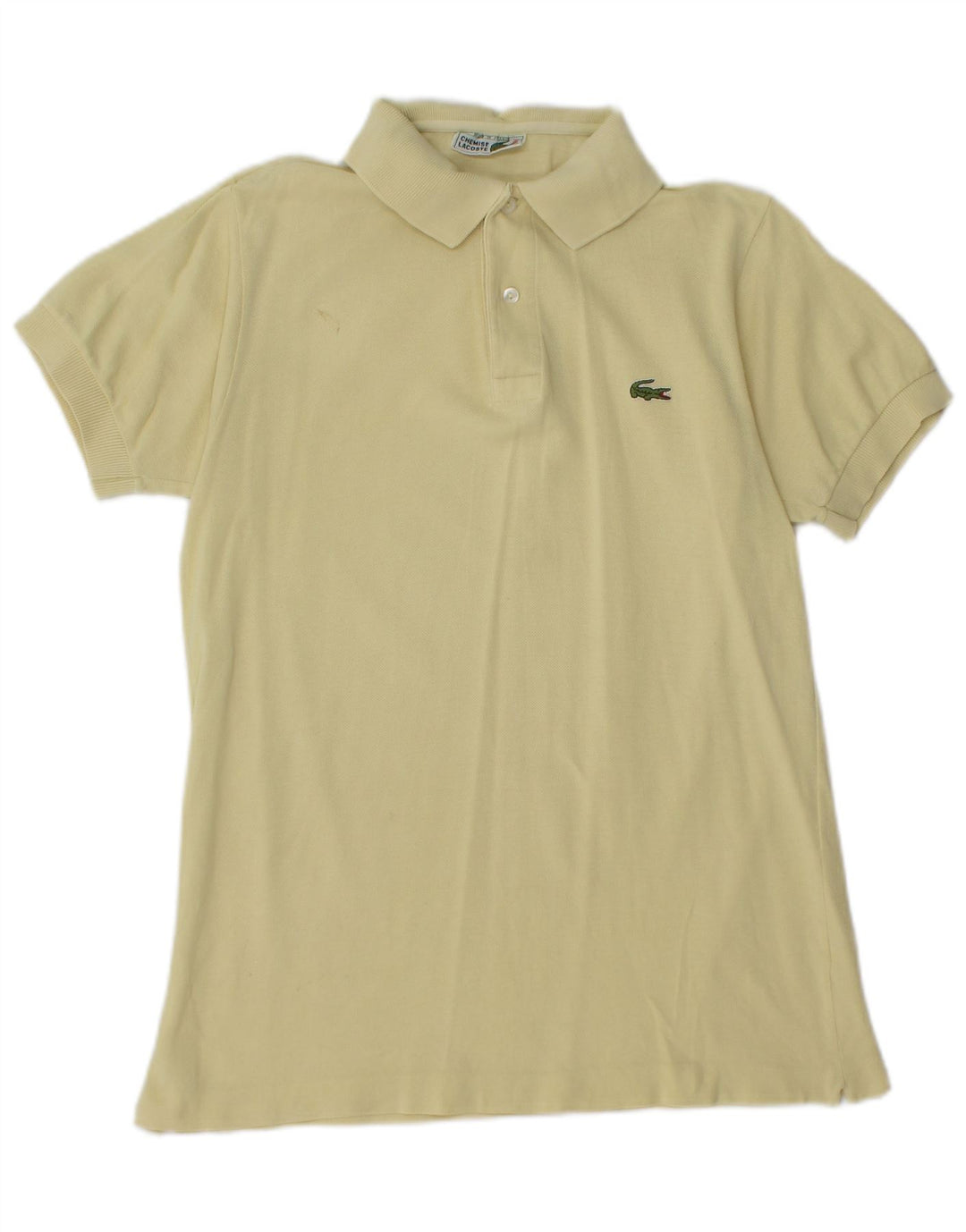 Camisa polo masculina LACOSTE tamanho 3 pequeno algodão amarelo