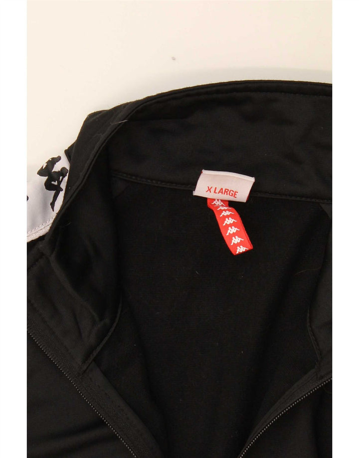 Kappa Mens Graphic Tracksuit Top Jacket XL Preto Colorblock