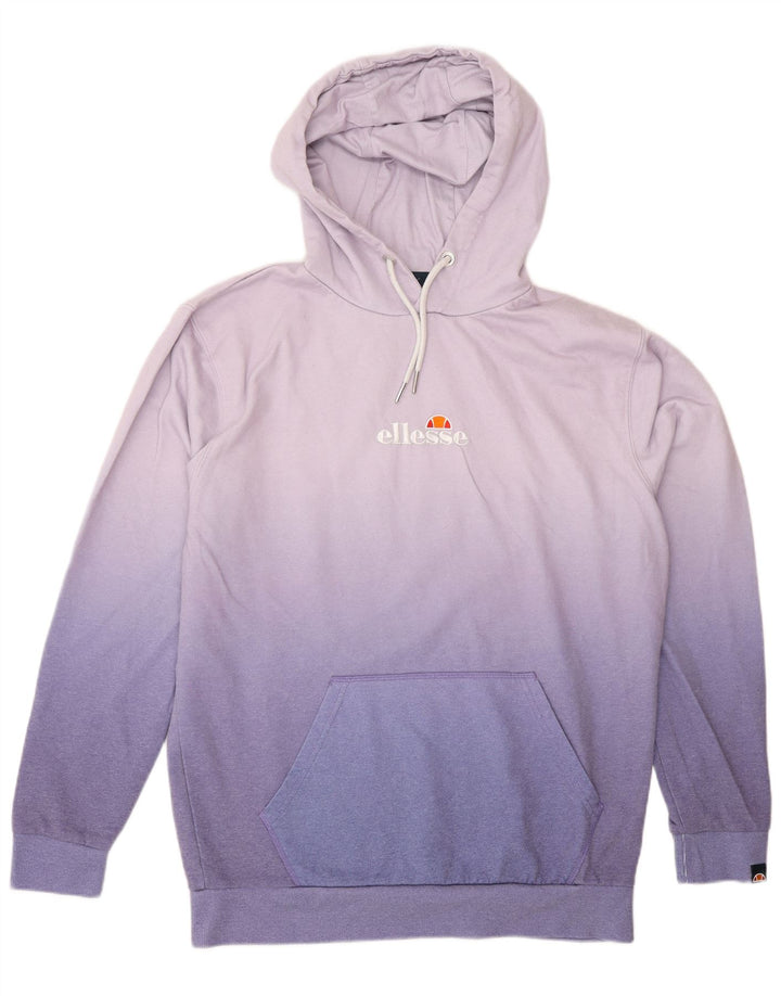 Suéter Ellesse masculino com capuz gráfico médio roxo tie-dye poliéster
