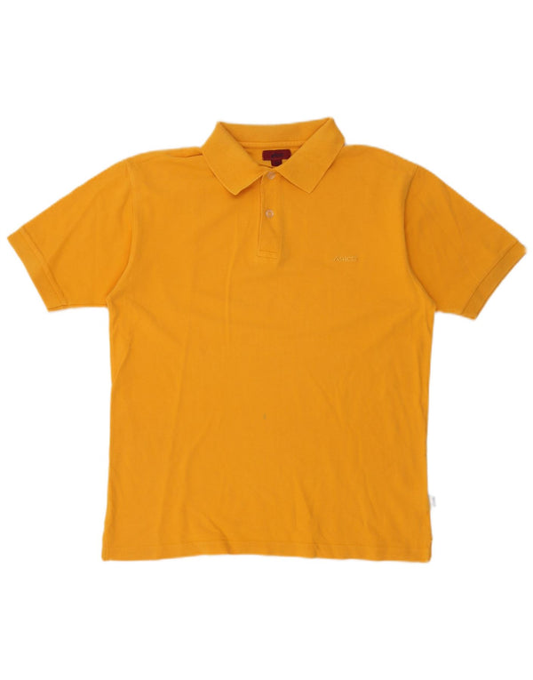 Camisa polo masculina Asics médio algodão amarelo