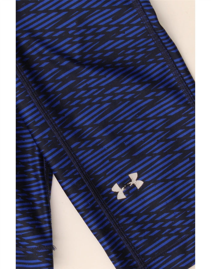 UNDER ARMOUR Leggings capri feminino Reino Unido 14 médio azul marinho geométrico
