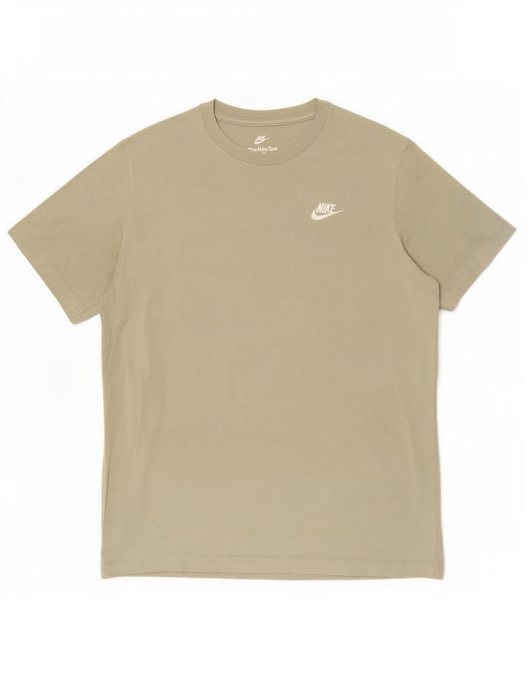 Nike Mens Camiseta Top Médio Algodão Verde