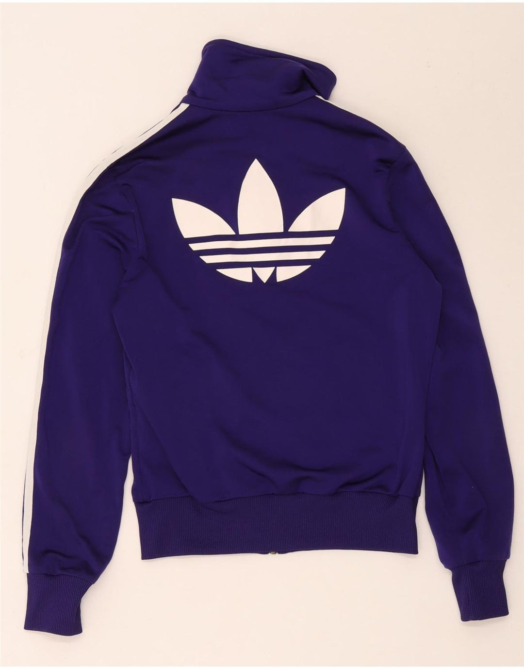 Adidas Womens Graphic Tracksuit Top Jacket EU 38 Médio Roxo Poliéster