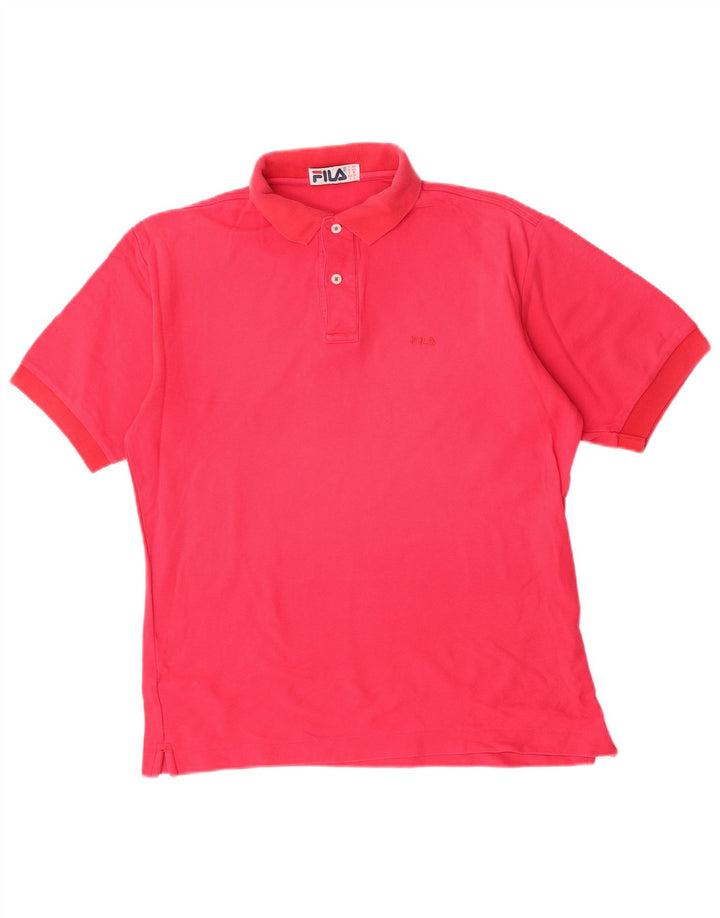 Camisa polo masculina Fila IT 48 rosa médio