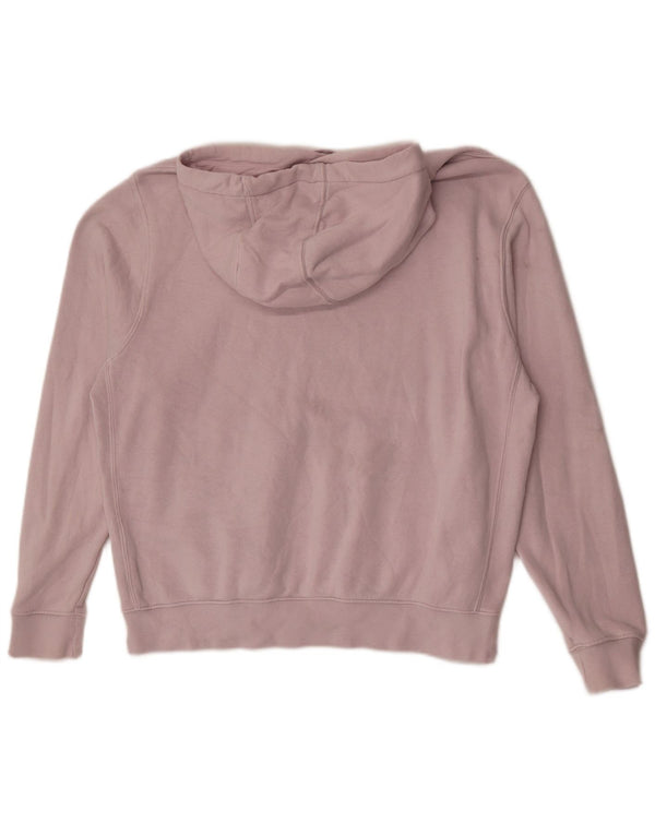 Nike Womens Hoodie Jumper UK 16 Grande Algodão Rosa