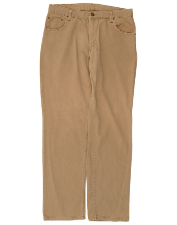 Wrangler Mens Hero Regular Fit Calça Casual W34 L32 Algodão Bege