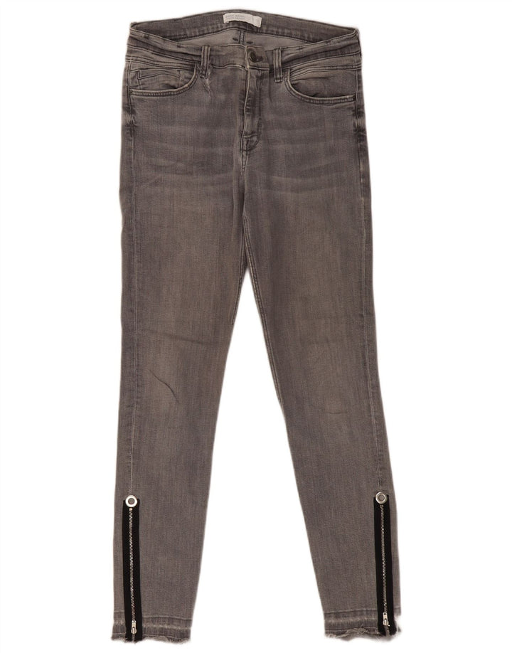 ZARA Jeans Skinny Feminino EU 38 Pequeno W28 L29 Cinza