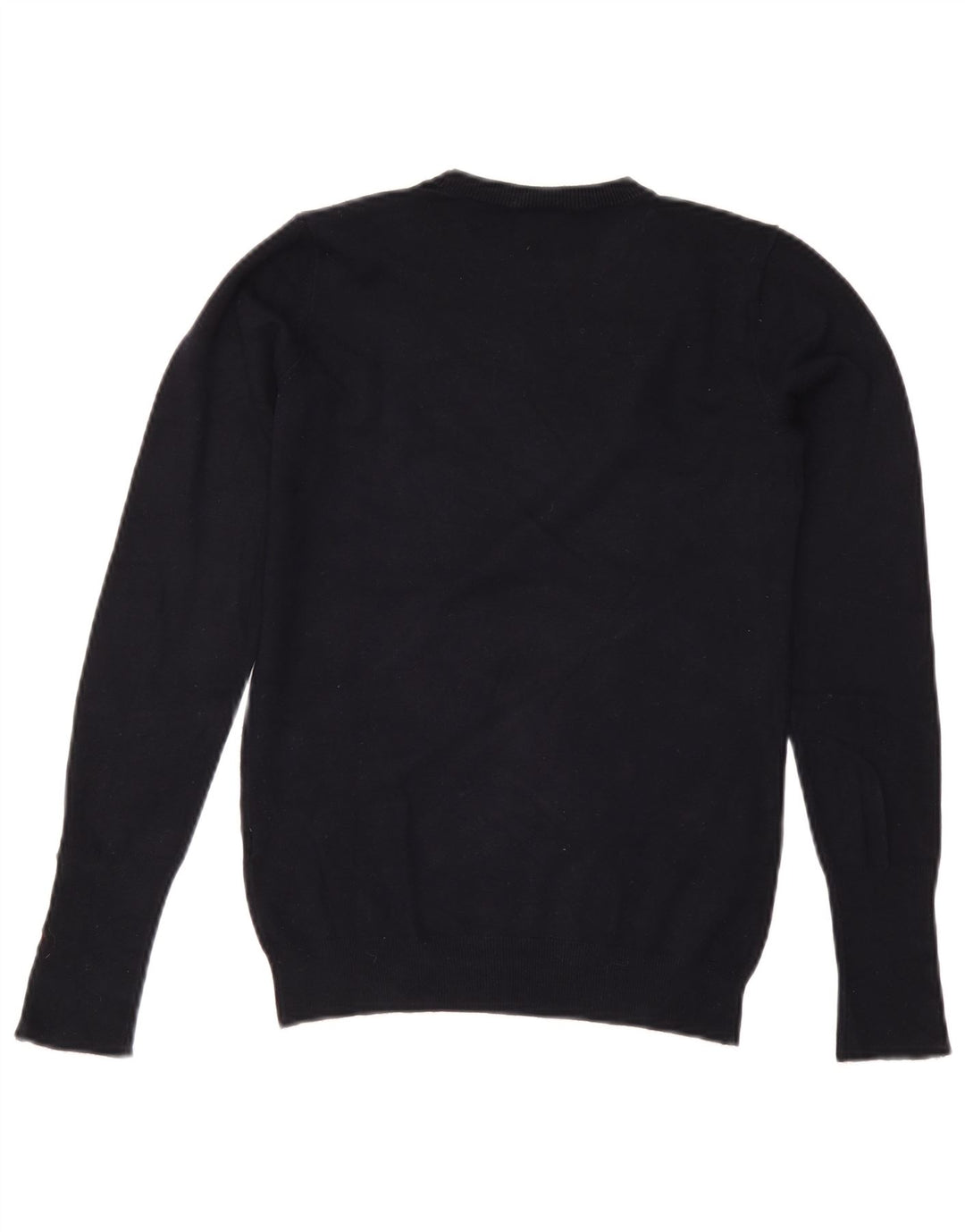 Suéter feminino Zara com gola redonda, Reino Unido 12 Médio Azul Marinho