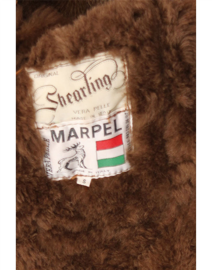 Jaqueta masculina Marpel Shearling UK 36 pequena marrom shearling