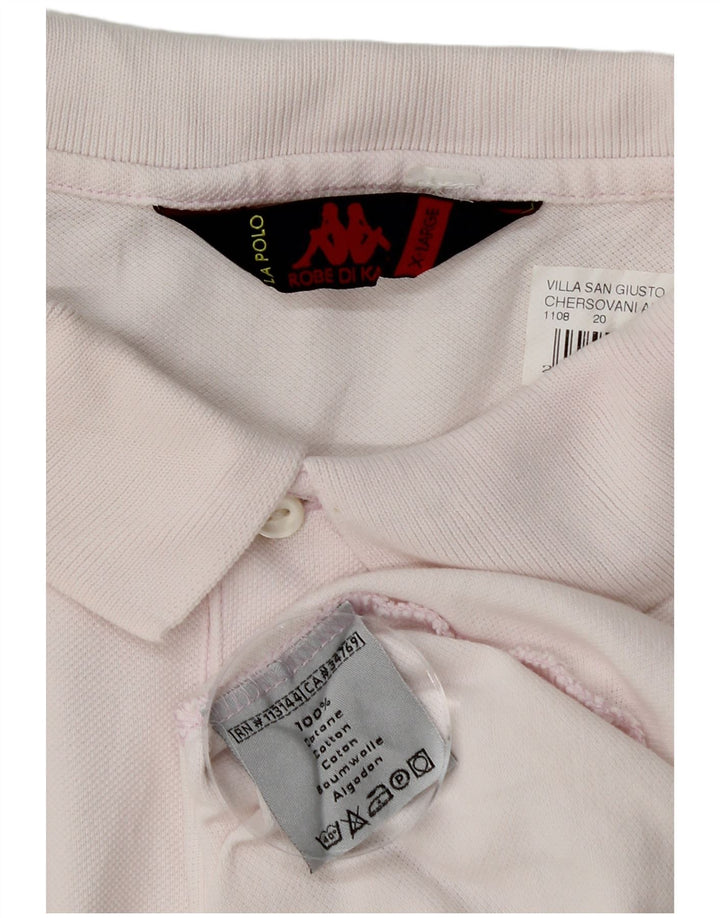 Camisa polo masculina de manga comprida Kappa XL rosa algodão