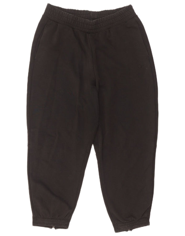Adidas Womens Tracksuit Calças Joggers UK 14 Médio Algodão Preto