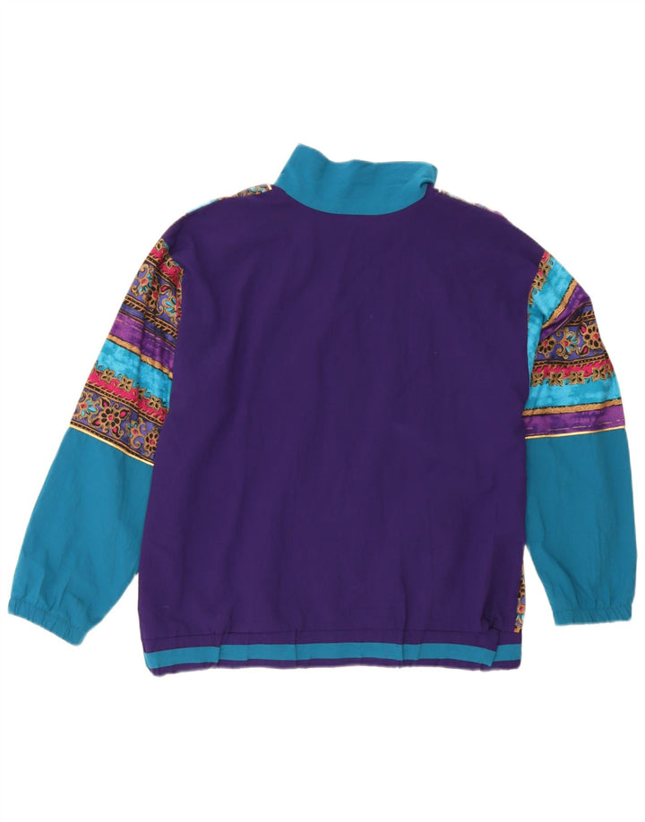 Jaqueta feminina vintage UK 16 grande bloco colorido multicolorido