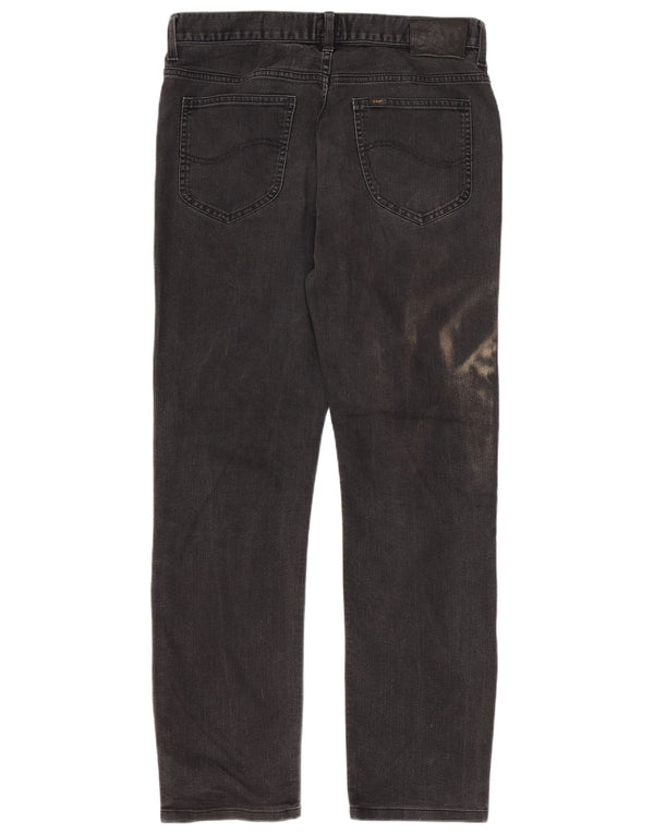 Lee Mens Rider Straight Jeans W33 L29 Algodão Cinza