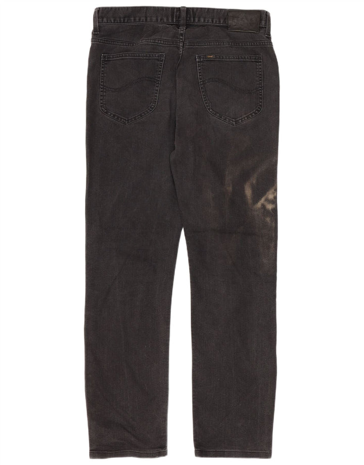 Lee Mens Rider Straight Jeans W33 L29 Algodão Cinza