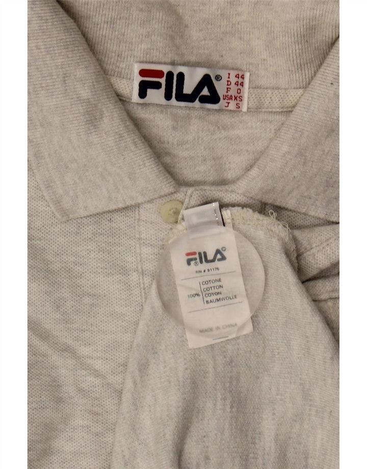 Camisa polo masculina Fila IT 44 XS cinza algodão