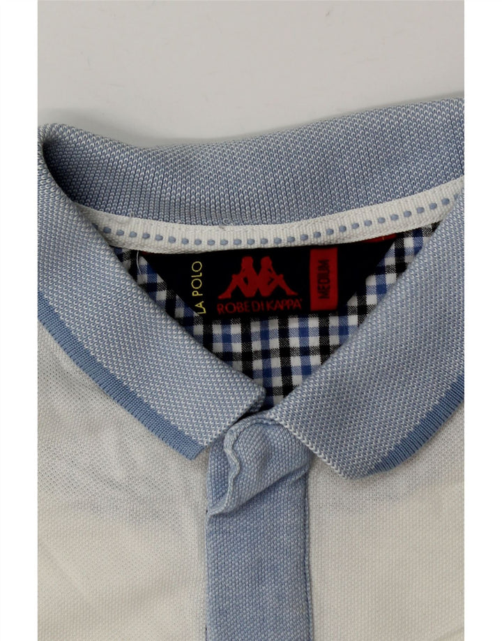 Camisa polo masculina de rugby Kappa branca média