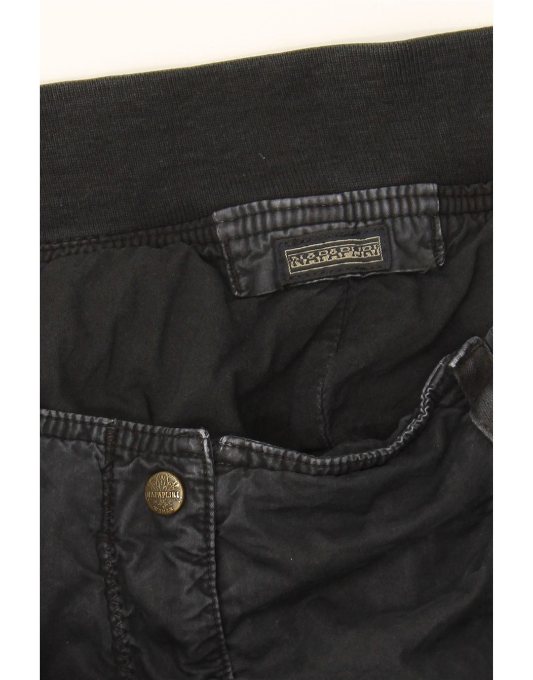 NAPAPIJRI Womens Straight Trousers W36 L34 Black Cotton Vintage Napapijri and Second-Hand Napapijri from Messina Hembry 