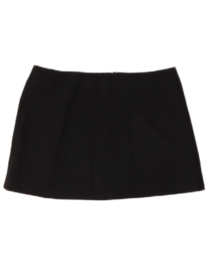 Mini saia feminina Benetton IT 42 médio W30 poliéster preto