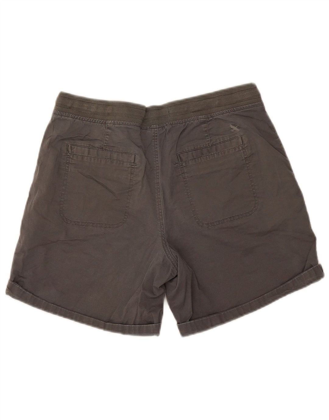 Shorts feminino Eddie Bauer US 10 grande W32 algodão cinza