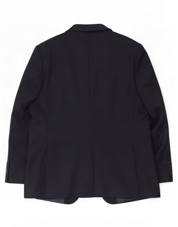 Jaqueta blazer masculina de 2 botões Marks & Spencer Reino Unido 44 XL azul marinho poliéster